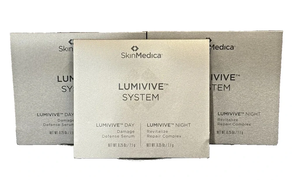 3-Sets SKINMEDICA LUMIVIVE SYSTEM DAY REPAIR SERUM & NIGHT REPAIR COMPLEX